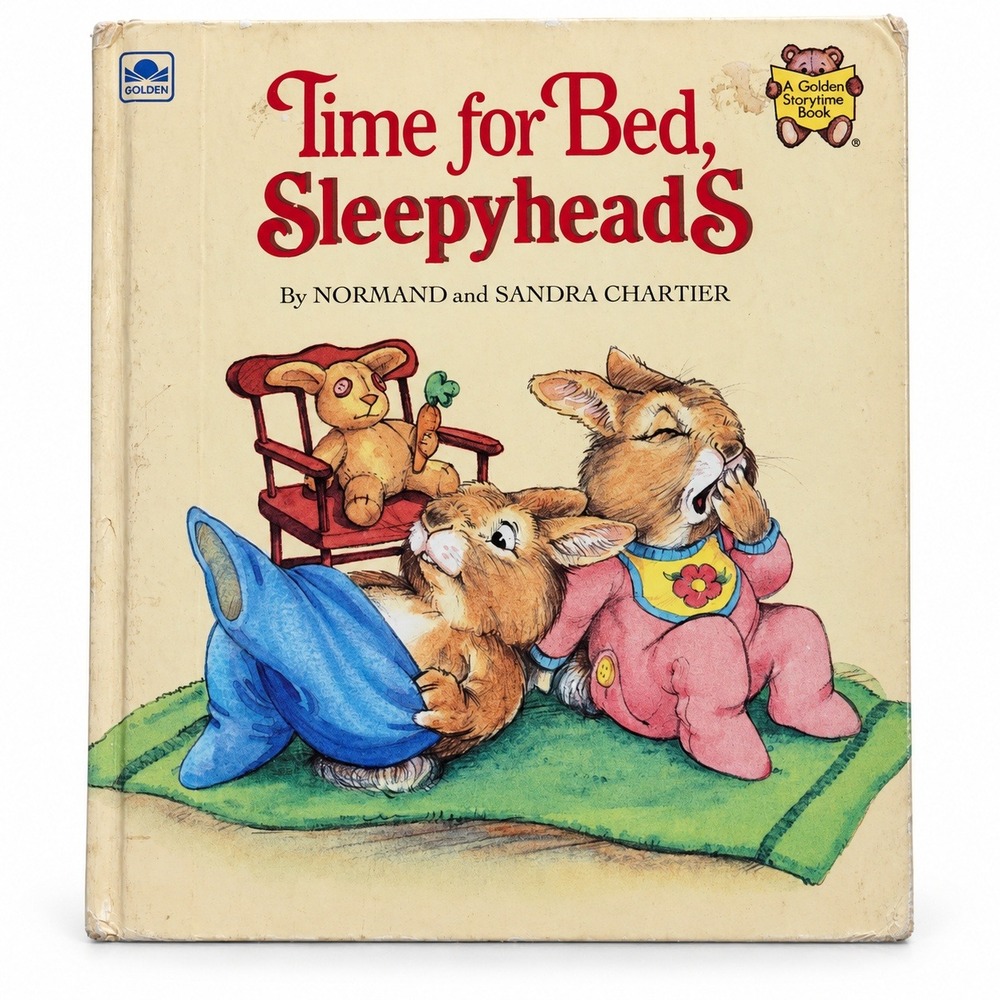 Golden Book Time for Bed Sleepyheads Kids OS Tan Fair Vintage 1983 Bedtime Story
